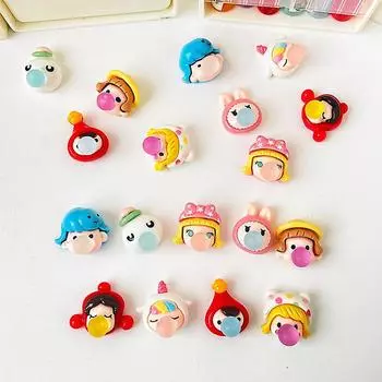 5 шт. креативные мультяшные милые мыльные пузыри DIY аксессуары из смолы мини украшения для домашнего декора настольный автомобиль брелок детский подарок