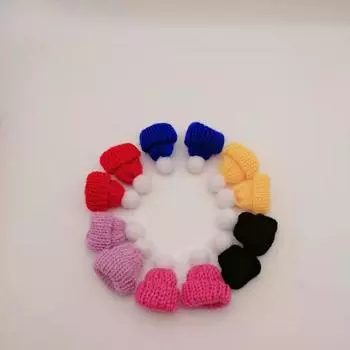 5 шт. креативные рождественские шапки для бутылки вина, мини-красивая вязаная шапка с нитками, топперы для бутылок, рождественские украшения