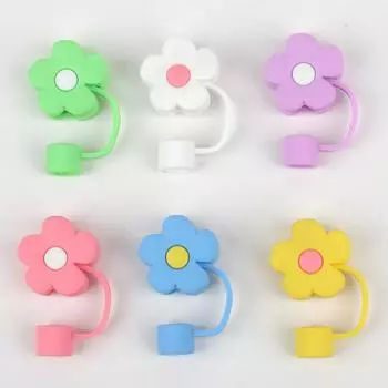 5 шт. креативные соломенные чехлы, пылезащитные аксессуары в форме цветка белый