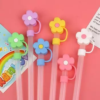 5 шт. креативные соломенные чехлы, пылезащитные аксессуары в форме цветка зелёный