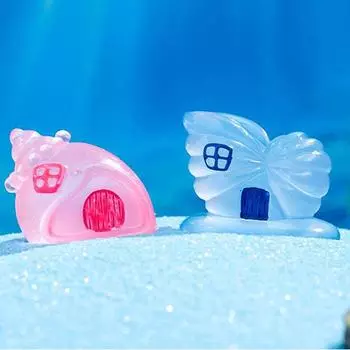 5 шт. креативные светящиеся ракушки-ракушки, маленькие миниатюрные фигурки, украшения для аквариума, милые подарки для домашнего декора своими руками