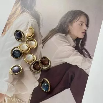 5 шт. креативных пуговиц-колец Сатурна в форме соломенной шляпы, золотистого цвета, металлические пуговицы на ножке, декоративные пуговицы для одежды 18mm бежевый