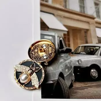 5 шт. креативных пуговиц в виде пчелы 18/23 мм, трехмерные металлические пуговицы в виде пчелы, красивые пуговицы на ножке, аксессуары для одежды 18mm золотой