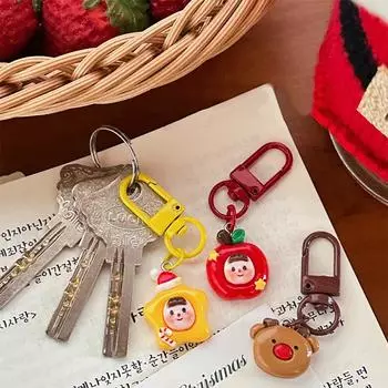 5 шт. креативный мультяшный рождественский брелок набор милый рождественский кулон сумка милое маленькое подвесное украшение пара подарков A1