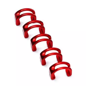 5 шт., крепежная пряжка для троса MTB велосипеда типа C, зажим для тормоза переключения передач (красный)
