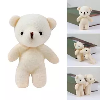 5 шт. крошечный медведь рождественский плюшевый медведь брелок украшение женская сумка украшение школьный рюкзак студент милый мягкий кулон A