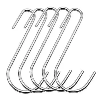 5 шт. крючки для штор S-образный груз, антикоррозийный подшипник, сверхмощный, противоскользящий, нержавеющая сталь M