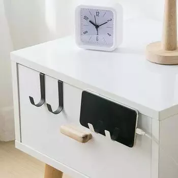 5 шт. крючков для ящиков шкафа над дверью, установка без проколов, Z-образный прочный металлический крючок из углеродистой стали для кухонного шкафа, держатель для узкой задней двери белый