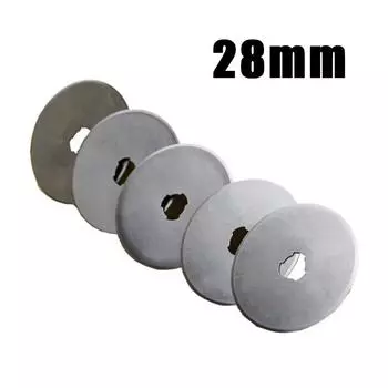 5 шт. круглое лезвие для резки кожи, нож с вращающимся колесом для ткани, лезвие для резки бумаги, запасное лезвие для лоскутной машины для шитья в стиле пэчворк (28 мм/45 мм)