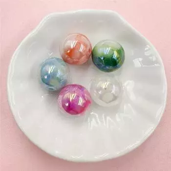 5 шт. круглые бусины DIY Halo крашение серьги цветные УФ-градиент цепочка для телефона ювелирные аксессуары материалы ручной работы 16 мм чёрный