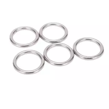 5 шт. Круглые O-кольца из нержавеющей стали марки 304, многоцелевые бесшовные сварные O-кольца для колец для йоги
