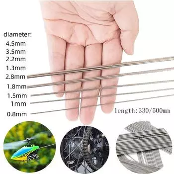 5 шт. Круглые стержни из высококачественной нержавеющей стали диаметром 0,8–4,5 мм и длиной 330–500 мм, устойчивые к коррозии для проектов своими руками 1x330mm 5pcs