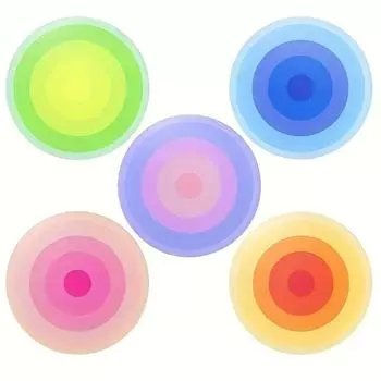 5 шт. круглых термостойких подставок для напитков, круглые подставки для напитков, антиожоговые подставки, теплоизоляция, градиентный цвет