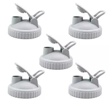 5 шт. крышка для бутылки с напитком, крышка с широким отверстием, многоразовая герметичная крышка для банки Mason Jar Can чёрный