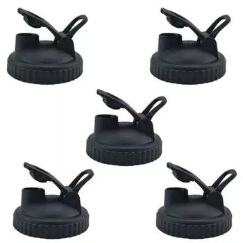 5 шт. крышка для бутылки с напитком, крышка с широким отверстием, многоразовая герметичная крышка для банки Mason Jar Can чёрный