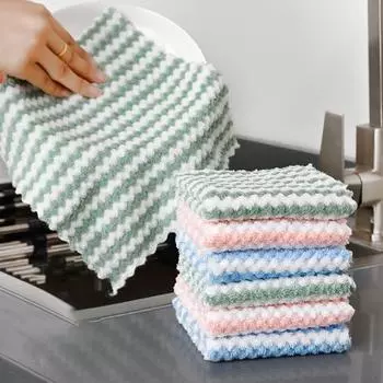 5 шт. кухонная ткань для чистки посуды, тряпка из сверхтонкого волокна, сильное водопоглощение, мощная обеззараживающая, быстросохнущая тряпка для посуды