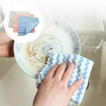 5 шт. кухонная ткань для чистки посуды, тряпка из сверхтонкого волокна, сильное водопоглощение, мощная обеззараживающая, быстросохнущая тряпка для посуды