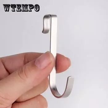 5 шт. кухонный крючок для полотенец, вешалка для одежды, квадратный крючок из нержавеющей стали для ванной комнаты, маленький крючок для дома, S-образный крючок, вешалка для карт, аксессуары для спальни 5pcs