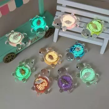 5 шт. кукол-черепах из смолы, миниатюрная сумка, светящиеся маленькие черепахи, украшения для сада из смолы 5pcs random