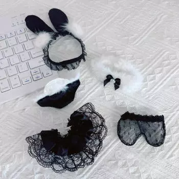 5 шт. кукольная юбка для девочки-кролика миниатюрная одежда и повязка на голову аксессуар ручная работа одежда для 15 см