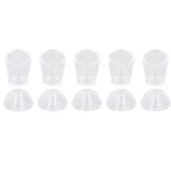 5 шт. кукольных чашек 1/12 масштаб прозрачный пластиковый материал декоративные милые стильные мини кофейные чашки