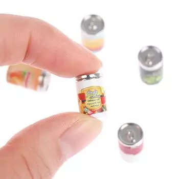 5 шт. кукольный домик фруктовая банка миниатюрная игрушка аксессуары детский подарок ролевые игры игрушка one size