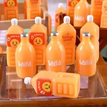 5 шт. кукольный домик имитация апельсинового сока бутылка модель апельсиновый сок напитки кукольные аксессуары декоративный реквизит