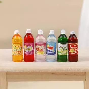 5 шт. кукольный домик миниатюрная еда игра мультфильм газировка фруктовый сок напиток модель реквизит набор разноцветный