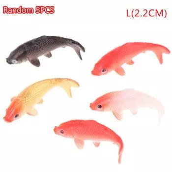 5 шт. Кукольный домик Миниатюрная модель Рыба Карп Имитация Животные Детские Игрушки Фигурки L