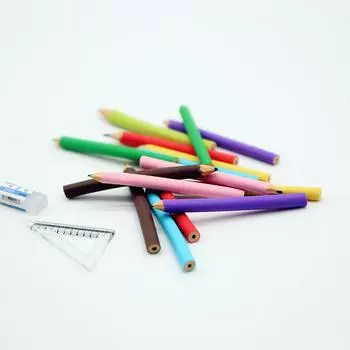5 шт. кукольный домик миниатюрный цветной карандаш мини-карандаш школьные принадлежности модель детская ролевая игрушка кукольный домик аксессуары