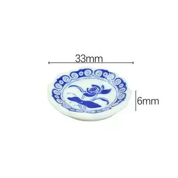5 шт. кукольный домик сине-белая тарелка модель мини-тарелки для еды имитация обеденной тарелки кухонные принадлежности ролевые игры игрушки