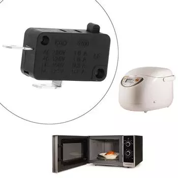 5 шт. Kw1-103 дверной выключатель микроволновой печи, подходящий для микроволновой печи, стиральной машины, рисоварки, 16 А, 250 В, 2 контакта