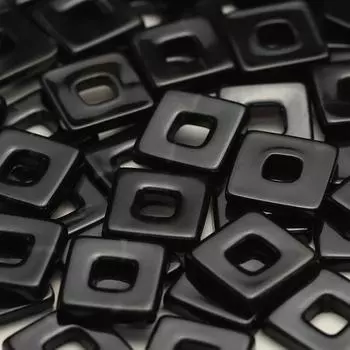 5 шт. Квадратные полимерные пуговицы Аксессуары для одежды Пуговицы Куртка Пуховик Веревочные пуговицы Двусторонняя нейлоновая куртка Декоративные пуговицы 1 #[23x30.5mm LY738 #square mouth black]