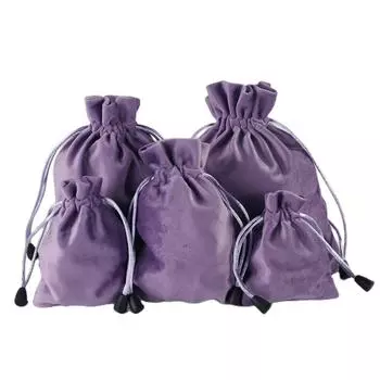 5 шт. квадратный мешок затягивающийся бархатный мешок для игральных костей для подарка ювелирные изделия упаковочная сумка и мешочки для хранения настольных игр фиолетовый