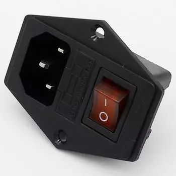 5 шт. латунная часть с предохранителем 10 А, розетка питания с клавишным переключателем, розетка переменного тока, 3-контактная розетка питания с разъемом для держателя предохранителя