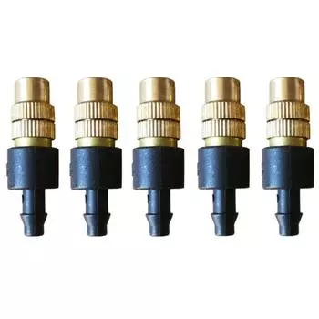 5 шт. латунная насадка для тумана, регулируемая спринклерная головка для орошения и охлаждения