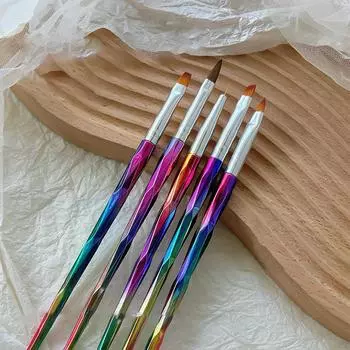 5 шт. лазерная ручка для дизайна ногтей, цветная высококачественная кисть для наращивания ногтей, УФ-гель, ручка для резьбы, инструменты для маникюра своими руками one size