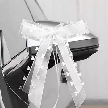 5 шт. Лента Современный стиль Сетка в форме сердца Бантик Банкеты Полиэстер Свадьбы Бантик Упаковка Принадлежности Цветочная упаковка белый