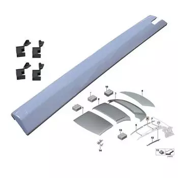 5 шт. левые молдинги крыши кабриолета с зажимами для BMW E93 335i для M3 F83 F33 420i автомобильные верхние молдинги 54377184037 CHINA