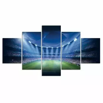 5 шт. Лига Чемпионов, футбольный стадион, 5 шт., картины, искусство, HD печать, современный абстрактный настенный постер, декор комнаты, холст 20x35 20x45 20x55cm