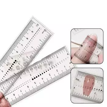 5 шт., линейка для измерения ногтей, прозрачная линейка для дизайна ногтей, ПВХ, мягкая линейка, сверла для ногтей, ювелирные изделия со стразами, портативное измерительное оборудование, инструменты