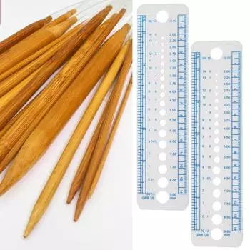 5 шт. линейка для измерения спиц метрическая имперская линейка для измерения спиц инструмент для шитья сращивания ручного вязания 5pcs синий