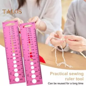 5 шт. линейка для измерения спиц метрическая имперская линейка для измерения спиц инструмент для шитья сращивания ручного вязания 5pcs синий