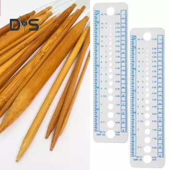 5 шт. линейка для измерения спиц метрическая имперская линейка для измерения спиц инструмент для шитья сращивания ручного вязания 5pcs синий