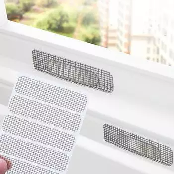 5шт самоклеящийся набор для ремонта оконных экранов, водонепроницаемая заплатка для оконных экранов чёрный