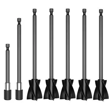 5 шт. лопастей для смешивания смол с 2 удлинительными стержнями, насадка для смешивания эпоксидной смолы для мощного смешивания, многоразовый миксер для краски CHINA