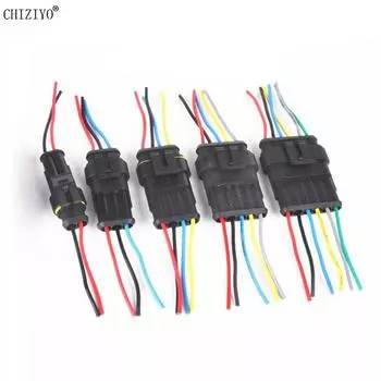 5 шт./лот 1,5 комплект 2/3/4/5/6 штырьковый женский мужской водонепроницаемый HID электрический провод кабель автомобильный разъем адаптер автомобильный штекер