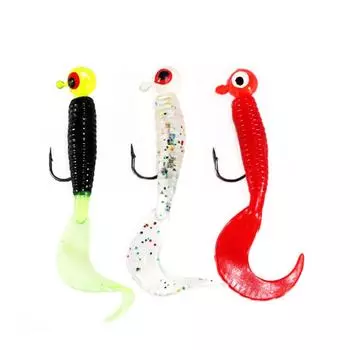 5 шт./лот, 6 см/5 г, джиг-головка, рыболовный крючок, твердые приманки, мягкие червяки, рыболовные снасти, аксессуары