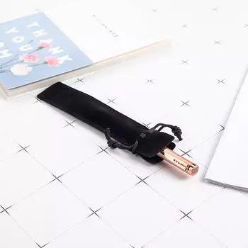 5 шт./лот бархатная сумка для ручек на шнурке, маленький тканевый пенал для одной ручки 5pcs/lot чёрный