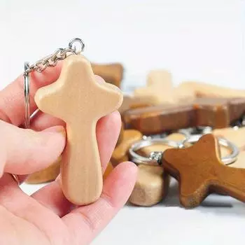 5 шт./лот, брелок для ключей, деревянные поделки, автомобильный брелок для ключей, рюкзак, подвесной орнамент, держатель для ключей для ювелирных изделий Wood color-5Pcs